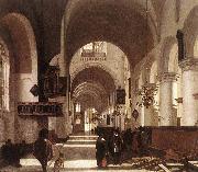 Emanuel de Witte Interior of a Protestant Gothic Church oil painting on canvas